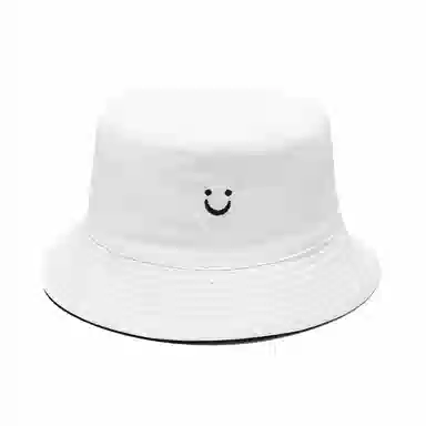 祎步康 笑脸双面戴 街头潮流盆帽出游防晒帽子潮 棉 渔夫帽 男女同款情侣款