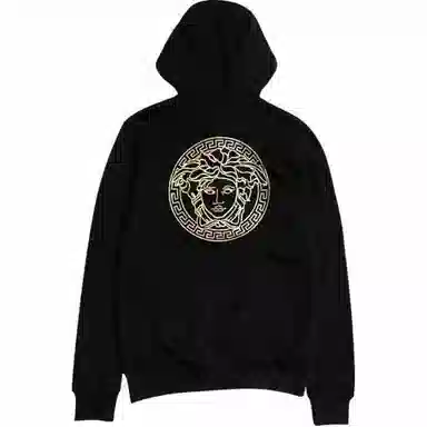 范思哲 美杜莎设计连帽长袖卫衣 男款 黑色