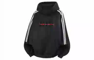 王者荣耀 后羿款美式复古学院风撞色拼接条纹织带字母漫画印花插肩百搭连帽内搭宽松青春休闲保暖套头卫衣 男女同款