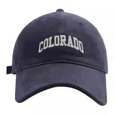 【Colorado刺绣 时尚百搭】 攸委 美式复古大头围显脸小鸭舌帽女 棉 韩版遮阳棒球帽加大加宽帽檐 深顶帽子 男女同款情侣款