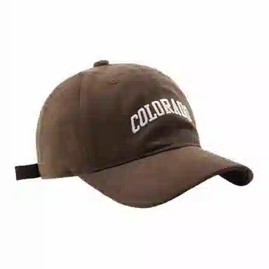 【Colorado刺绣 时尚百搭】 攸委 美式复古大头围显脸小鸭舌帽女 棉 韩版遮阳棒球帽加大加宽帽檐 深顶帽子 男女同款情侣款