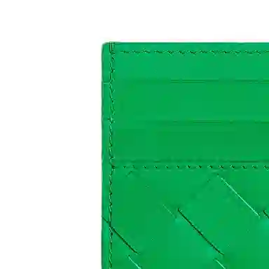 Bottega Veneta Intrecciato Parakeet Green Card Holder