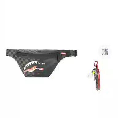Sprayground Shark Logo Waist Bag Black
