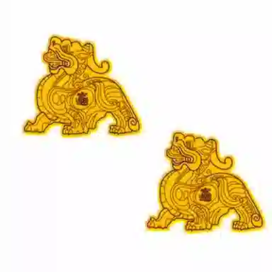 零界 招财纳福貔貅手机贴包包贴 火爆个性创意瑞光财运贴 金箔 挂件 男女同款情侣款