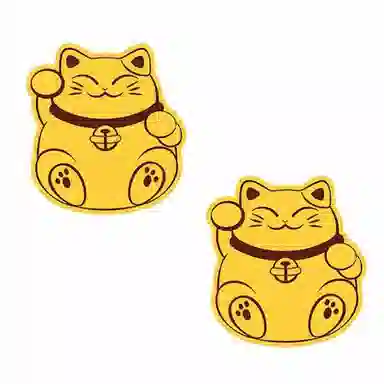 零界 养只招财猫 金箔 手机贴 男女同款情侣款