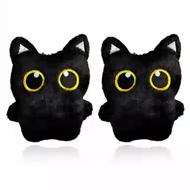 Qiantong Little Black Cat Plush Keychain