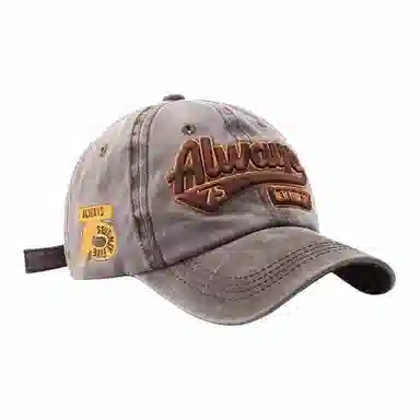 【New York潮流字母】 攸委 潮牌水洗做旧刺绣遮阳 大头围显脸小 户外时尚个性 棉 鸭舌帽 男女同款情侣款