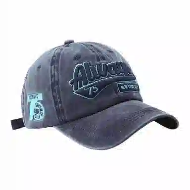 【New York潮流字母】 攸委 潮牌水洗做旧刺绣遮阳 大头围显脸小 户外时尚个性 棉 鸭舌帽 男女同款情侣款