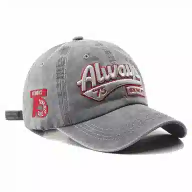 【New York潮流字母】 攸委 潮牌水洗做旧刺绣遮阳 大头围显脸小 户外时尚个性 棉 鸭舌帽 男女同款情侣款