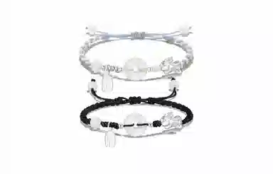 中国珠宝 招财平安扣手绳 新中式国潮转运纳福吞金兽优雅精致简约日常手工编织貔貅手饰 玉髓 手链 男女同款情侣款