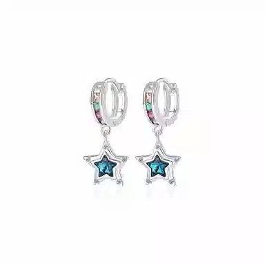 希遇 幻境星辰简约精致轻奢小众设计冷淡风创意 高级感闪耀 新中式国潮 百搭 日常通勤 合金 耳环 男女同款情侣款
