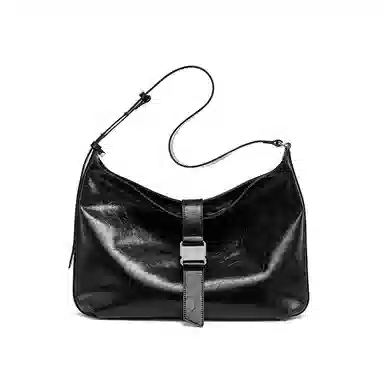 红蜻蜓 时尚通勤百搭休闲复古轻便 牛皮 单肩包 女款 焦糖色/经典黑色