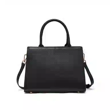 红蜻蜓 高档简约时尚潮流百搭 牛皮 手提包 男女同款情侣款 黑色