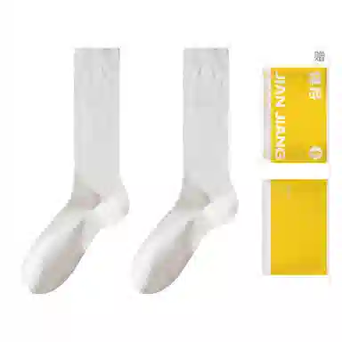 健将 法式小众玻璃丝拼接及膝小腿袜薄款透气设计感时尚百搭高筒袜 女款 礼袋组合装