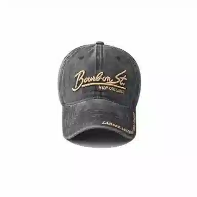 啄木鸟 复古做旧水洗牛仔百搭宽檐显脸小户外遮阳刺绣 棉 鸭舌帽 男女同款情侣款