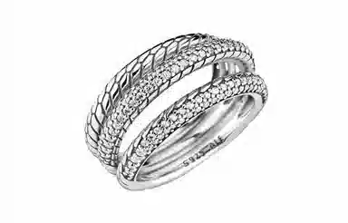 Pandora Pavé Triple Ring