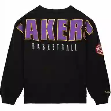 Mitchell Ness x NBA TEAM FIRST SATIN FLEECE CREW LAL