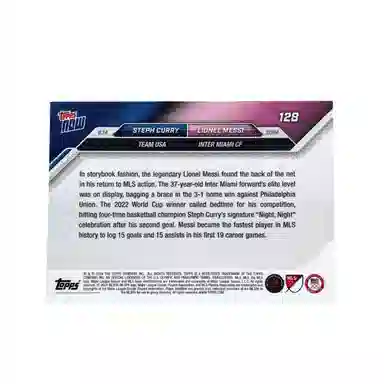 Topps 2024Curry Messi Night