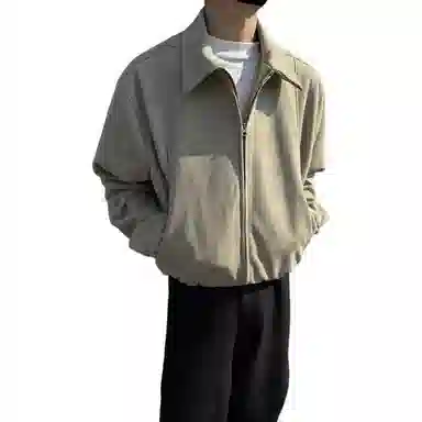 悍戈 美式麂皮绒飞行员时尚轮廓设计氛围感潮流百搭日常翻领舒适休闲夹克外套 男女同款