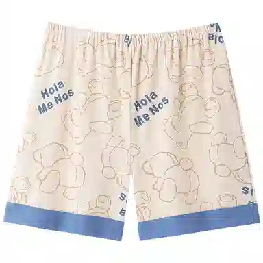 莫代尔 柔软简约亲肤细腻透气休闲时尚舒适轻盈薄款居家三分裤睡裤 女款 杏色