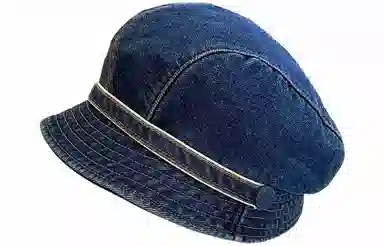 优幽兰 韩版百搭大头围显脸小水洗牛仔帽文艺复古简约画家帽时尚高级感 棉 贝雷帽 女款