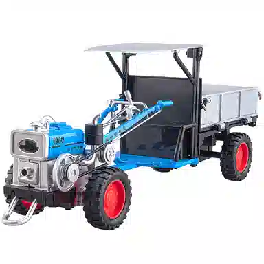 华一 老式手扶拖拉机农用农夫车 复古怀旧年代感 合金 成品模型