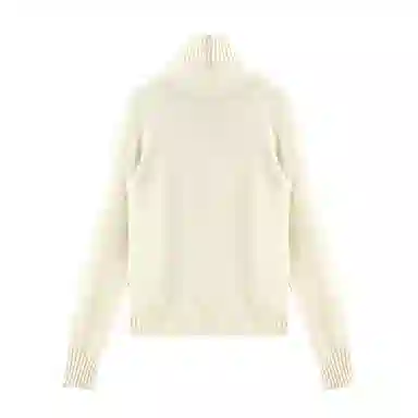 普鲁士多特蒙德 高领舒适纯色休闲长袖针织衫 女款