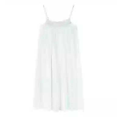 莫代尔 轻盈透气不闷舒适休闲柔软亲肤气质百搭带胸垫可外穿吊带夏季睡裙 女款 白色