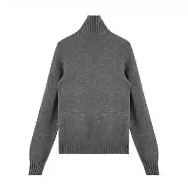 普鲁士多特蒙德 高领舒适纯色休闲长袖针织衫 女款