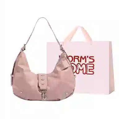 WORM'S HOME PU Shoulder Bag Pink