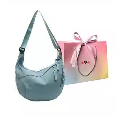 雅鹿 日系纯色时尚上课通勤简约百搭运动 布 单肩斜挎包 男女同款情侣款 多色