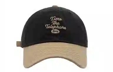 日系复古潮牌字母刺绣棒球帽四季百搭大帽檐遮阳户外运动帽 韩版棉质街头时尚撞色显脸小帽 时尚鸭舌帽 男女同款情侣款