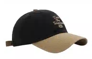 日系复古潮牌字母刺绣棒球帽四季百搭大帽檐遮阳户外运动帽 韩版棉质街头时尚撞色显脸小帽 时尚鸭舌帽 男女同款情侣款