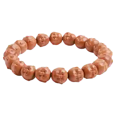 木盛缘 手工精雕弥勒佛财神佛珠 猴头核桃 手串 男女同款情侣款