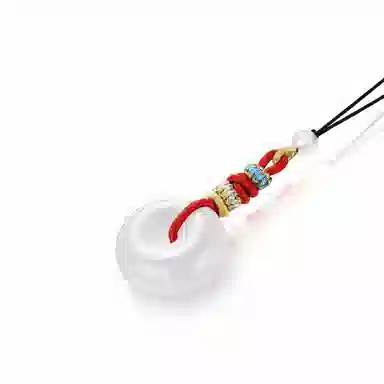 梦金园 平安扣汽车项坠挂件 复古中式国潮设计车载车饰品 玉髓 吊坠 男女同款情侣款