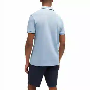 HUGO BOSS Polo Van Biologische Katoen Met Contrasterende Logodetails LogoPolo