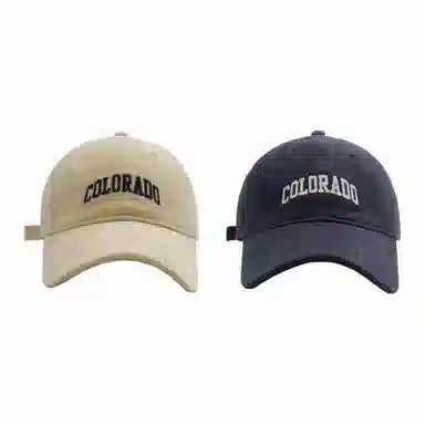 韩版刺绣大头围显脸小 棉 鸭舌帽 男女同款情侣款 多色