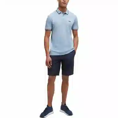 HUGO BOSS Polo Van Biologische Katoen Met Contrasterende Logodetails LogoPolo
