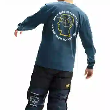 The North Face x Brain Dead Long Sleeve Tee Blue