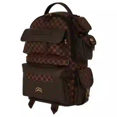 Sprayground Checkered Zipper Backpack