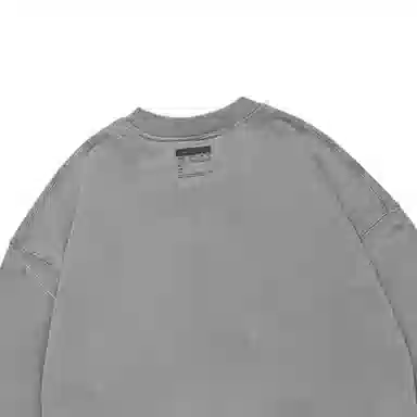 xVESSEL Retro Letter Print Crewneck Sweatshirt Grey