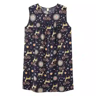 莫代尔 宽松舒适亲肤无袖简约时尚百搭轻柔细腻可外穿夏季睡裙 女款 深紫色