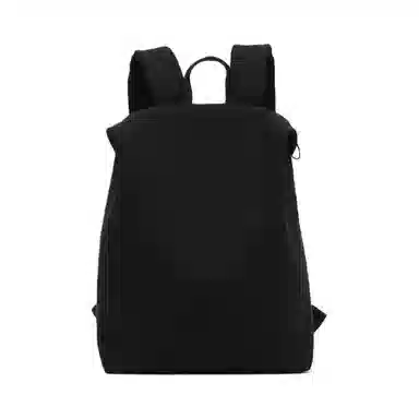 泰克森 轻便通勤简约时尚百搭旅行 人造革 双肩包 男女同款情侣款 黑色/杏色