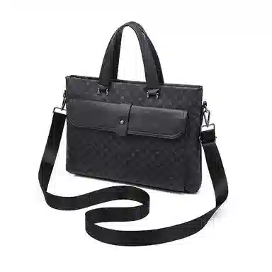 老人头 百搭通勤休闲商务 合成革 斜挎单肩手提包 男款 多色