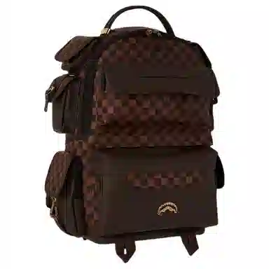 Sprayground Checkered Zipper Backpack