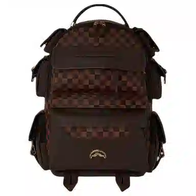 Sprayground Checkered Zipper Backpack