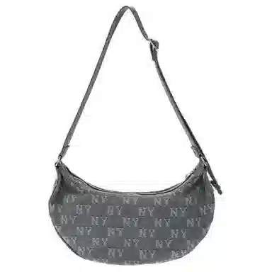 MLB Denim Shoulder Bag Grey
