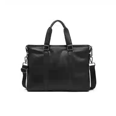老人头 商务休闲时尚轻便百搭  合成革 手提斜挎公文包 常规 男款 黑色