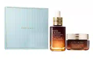 雅诗兰黛 小棕瓶精华眼霜大棕罐膜霜护肤套装 紧致滋润