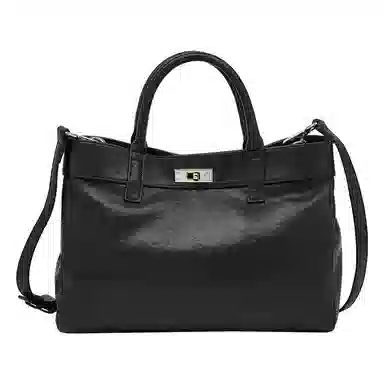 老人头 精致百搭时尚日常通勤单肩 头层牛皮 手提包 女款 黑色/咖色/棕色